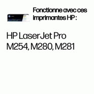Cartouche de toner jaune authentique HP 203A pour LaserJet_0
