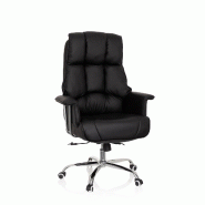 Chaise de bureau / Fauteuil pivotant COMMANDER Similicuir Noir hjh OFFICE - noir plastique 706814
