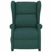 Fauteuil inclinable électrique à oreilles vert foncé tissu Modèle Mermontel - 8720286935675 Fauteuil inclinable électrique à oreilles vert foncé tissu Modèle Mermontel - 8720286935675
