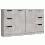 Helloshop26 - Buffet bahut commode armoire meuble de rangement organisateur cuisine salle de séjour salons 3 pcs bois d'ingénierie 02_0037129 - 3000 Helloshop26 - Buffet bahut commode armoire meuble de rangement organisateur cuisine salle de séjour salons 3 pcs bois d'ingénierie 02_0037129 - 3000