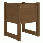Helloshop26 - Jardinière bac lit surélevé plantes fleurs terrasse jardin 40 x 40 x 52,5 cm bois massif de pin marron 02_0037576 - 3000217824991 Helloshop26 - Jardinière bac lit surélevé plantes fleurs terrasse jardin 40 x 40 x 52,5 cm bois massif de pin marron 02_0037576 - 3000217824991