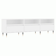 Helloshop26 - Meuble TV blanc grand espace de rangement 150 x 30 x 44 cm design moderne salon en bois blanc 02_0048971 - blanc Bois massif 30002355891