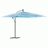 Helloshop26 - Parasol de jardin en polyester bleu 290 x 290 x 238 cm protection soleil et pluie style extérieur 02_0056382 - bleu acier 3000239496039