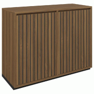 Meuble Vertigo T03 4 tiroirs à l'anglaise MDF noir et olivier 120x47x93cm
