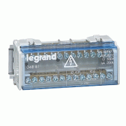 Répartiteur modulaire monobloc bipolaire 6 modules 13 connexions maximum par barreau - LEGRAND - 004881 - 410535