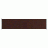 VidaXL Auvent latéral rétractable de patio 140x600 cm Marron Modèle Azur Vision - marron 313374