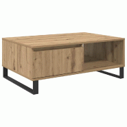 VidaXL Table basse Chêne artisanal 90 x 60 x 35 cm Bois d'ingénierie Modèle Luna Advance Plus - 882590