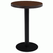 VidaXL Table de bistro Marron foncé 50 cm MDF Modèle Sirius Classique - 286419