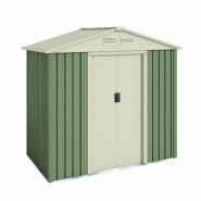 WASABI Abri de Jardin Métal 2,43m2 Nybro – Porte coulissante double - Grilles de ventilation - Cabane extérieur - Cabanon rangement et stockage -