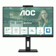 AOC q27p3cw AOC 68,6cm (27")  q27p3cw   16:09 hdmi+dp+usb-c ips webcam retail - noir q27p3cw