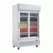 Armoire à boissons - 2 portes coulissantes vitrées avec canopy - 950 L | Polar - GE581