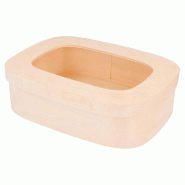 Boite bois 10/12 macarons 18x12,8x5cm - par 40