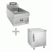 Chauffe-frites - 1,17 kW - incl. Soubassement avec 1 porte  - Mario 600 | GGM -FWK46-E-UBK46-E