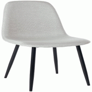 Décoshop26 - Chaise de salle à manger x1 design simple avec pieds en métal noir assise en tissu crème 10_0002071 - beige métal 3000250826341