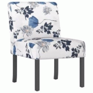 Décoshop26 - Chaise sans accoudoirs en tissu avec motif floral bleu DEC026271 - bleu 3000255726790 Décoshop26 - Chaise sans accoudoirs en tissu avec motif floral bleu DEC026271 - bleu 3000255726790