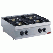 Diamond - Cuisinière gaz 4 feux, 4x 5,5 kW -TOP- - réf. G17/4F8T-N - gris inox AKS-G17/4F8T-N