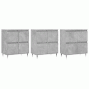 Helloshop26 - Buffet bahut commode armoire meuble de rangement organisateur cuisine salle de séjour salons 3 pcs bois d'ingénierie 02_0037136 - 3000 Helloshop26 - Buffet bahut commode armoire meuble de rangement organisateur cuisine salle de séjour salons 3 pcs bois d'ingénierie 02_0037136 - 3000