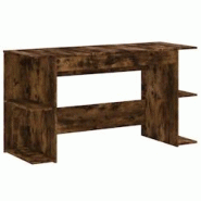 Helloshop26 - Bureau table poste de travail meuble d'ordinateur informatique étude chêne fumé 140 x 50 x 75 cm bois d'ingénierie 02_0023578 - 3000 Helloshop26 - Bureau table poste de travail meuble d'ordinateur informatique étude chêne fumé 140 x 50 x 75 cm bois d'ingénierie 02_0023578 - 3000