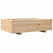 Helloshop26 - Jardinière bac lit surélevé plantes fleurs terrasse jardin 90 x 60 x 26,5 cm bois de pin massif marron 02_0038012 - 3000214020396 Helloshop26 - Jardinière bac lit surélevé plantes fleurs terrasse jardin 90 x 60 x 26,5 cm bois de pin massif marron 02_0038012 - 3000214020396