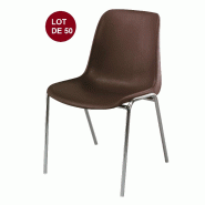 Lot de 50 chaises coques coloris brun_0