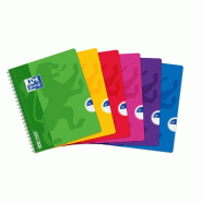 Oxford Lot de 5 Cahier Openflex rel. Intégrale 17x22, 180p./90 feuilles 90g/m², Séyès, coloris assortis (6) - 3020121072868