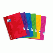 Oxford Lot de 5 Cahier Openflex rel. Intégrale A4, 180p./90 feuilles 90g/m², Séyès, coloris assortis (6) - 3020121072875