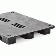 Palette  plastique 1100 X 1300  robuste, réutilisable, avec cales de maintien aux angles - CUQP1311MR3R Palette  plastique 1100 X 1300  robuste, réutilisable, avec cales de maintien aux angles - CUQP1311MR3R