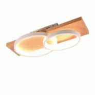 Plafonnier 30W, 3500 Lm, LED SMD, 3000K, Blanc mat, Bois naturel, Réglable - Trio - Barca - blanc métal 4017807572131