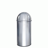 Poubelle à poussoir / Poubelle automatique PUSH 35L chrome hjh OFFICE - argenté acier 741004