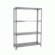 PROREGAL Étagère pour charges lourdes MID METAL SHARK | HxLxP 150x110x40cm | Charge du compartiment 200kg | Gris - gris métal PR_RS138-117 PROREGAL Étagère pour charges lourdes MID METAL SHARK | HxLxP 150x110x40cm | Charge du compartiment 200kg | Gris - gris métal PR_RS138-117