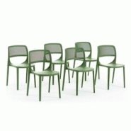 RATTATAN Set de 4 chaises en résine renforcée de fibre de verre, design classique, empilables pour extérieur, jardin, bar, restaurant, cuisine – RATTATAN Set de 4 chaises en résine renforcée de fibre de verre, design classique, empilables pour extérieur, jardin, bar, restaurant, cuisine –