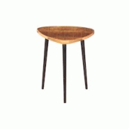 SIT Möbel Table basse | Triangulaire | Plateau 25 mm en bois de manguier naturel | Structure en métal noir | L 40 x P 37 x H 37 cm - multicolore mul SIT Möbel Table basse | Triangulaire | Plateau 25 mm en bois de manguier naturel | Structure en métal noir | L 40 x P 37 x H 37 cm - multicolore mul