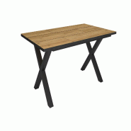 SKRAUT HOME Table à manger, 167x90x74 cm, Pour 8 personnes, Meubles de Salon, Chêne et noir - beige Bois manufacturé 544_6