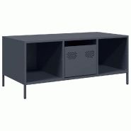 VidaXL Table basse anthracite 101,5x50x43,5 cm acier laminé à froid Modèle Oasis Royale - 851276