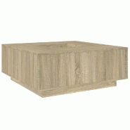 VidaXL Table basse chêne sonoma 100x100x40 cm bois d'ingénierie Modèle Flex Panorama Soleil - 8721102690914