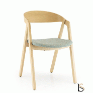 Chaise avec assise tissu Artea - Sokoa - Aubergine - SM9