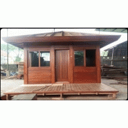 Chalet en bois plain-pied / 20 m² / en kit / toit multipente