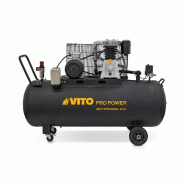 Compresseur d'air à Courroie triphasé 300L 10 Bar 4000W 5.5CV VITO 500L/min. - noir acier 3663936037099