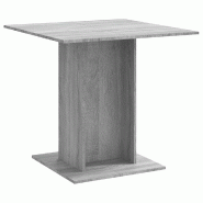 Décoshop26 - Table de salle à manger cuisine design moderne 80 x 80 x 75 cm bois d'ingénierie gris DEC036680 - gris Bois massif 3000261343028