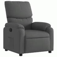 Fauteuil inclinable Gris foncé Tissu Modèle Garmelle - 373411
