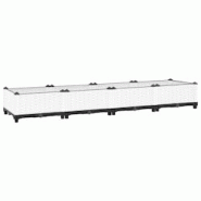Helloshop26 - Jardinière bac lit surélevé plantes fleurs terrasse jardin 160 x 40 x 23 cm polypropylène blanc 02_0039212 - 3000218444273 Helloshop26 - Jardinière bac lit surélevé plantes fleurs terrasse jardin 160 x 40 x 23 cm polypropylène blanc 02_0039212 - 3000218444273