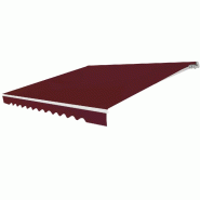 Helloshop26 - Store banne rétractable 3,6 x 3 m angle réglable ombre pour balcon style contemporain en aluminium vin rouge 20_0013637 - 3000227855893