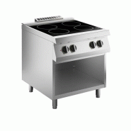 KBS Gastrotechnik KBS Cuisinière électrique vitrocéramique 4x 2,5 kW Soubassement ouvert 800x730x900 mm 400 Volt - 4059395096255