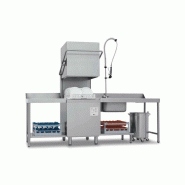 Lave-vaisselle à capot en acier inoxydable - doseur de liquide de lavage et de rinçage standard - 10,8 kW - 3L/cycle Lave-vaisselle à capot en acier inoxydable - doseur de liquide de lavage et de rinçage standard - 10,8 kW - 3L/cycle