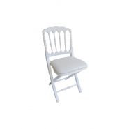 Napoléon iii - chaise pliante - vif furniture - blanc