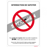 Panneaux adhésifs 148x210 mm fumeurs - vapoteurs - ADPNG-NV01/IVP_0