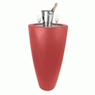 Plast&ampamp#039Up Rotomoulage Pot conique 3 en 1pot de fleurs- mange debout-seau a champagne dessus inox - ROUGE - rouge 0036336944930 Plast&ampamp#039Up Rotomoulage Pot conique 3 en 1pot de fleurs- mange debout-seau a champagne dessus inox - ROUGE - rouge 0036336944930