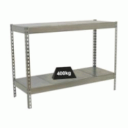PROREGAL Étagère pour charges lourdes MINI METAL YETI TWO | HxLxP 90x120x45cm | Charge du compartiment 400kg | Galvanisé - gris métal PR_RS145-03 PROREGAL Étagère pour charges lourdes MINI METAL YETI TWO | HxLxP 90x120x45cm | Charge du compartiment 400kg | Galvanisé - gris métal PR_RS145-03