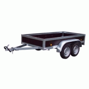 Remorque bagagère LIDER ECO - côtés bois - 2 essieux - PTAC 500 Kg - 250 x 126 cm - Référence 39394