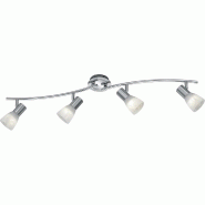 Spot 4 LED orientables nickel mat/verre albâtre - Trio - Levisto - cuivre 4017807281712